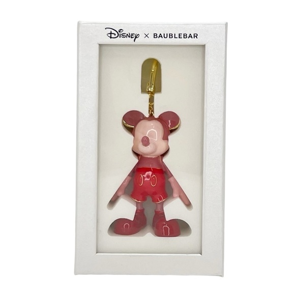 Disney X Baublebar Mickey Mouse Disney Bag Charm Enamel Red Pink NWT New in Box main image 4